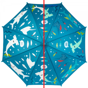 מטרייה מחליפה צבעים - כרישים