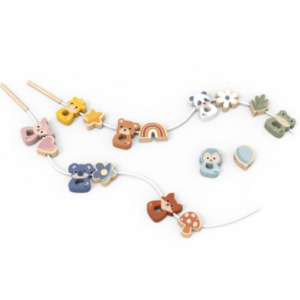 השחלות חרוזים מעץ