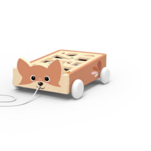 עגלת קוביות מעץ שועל