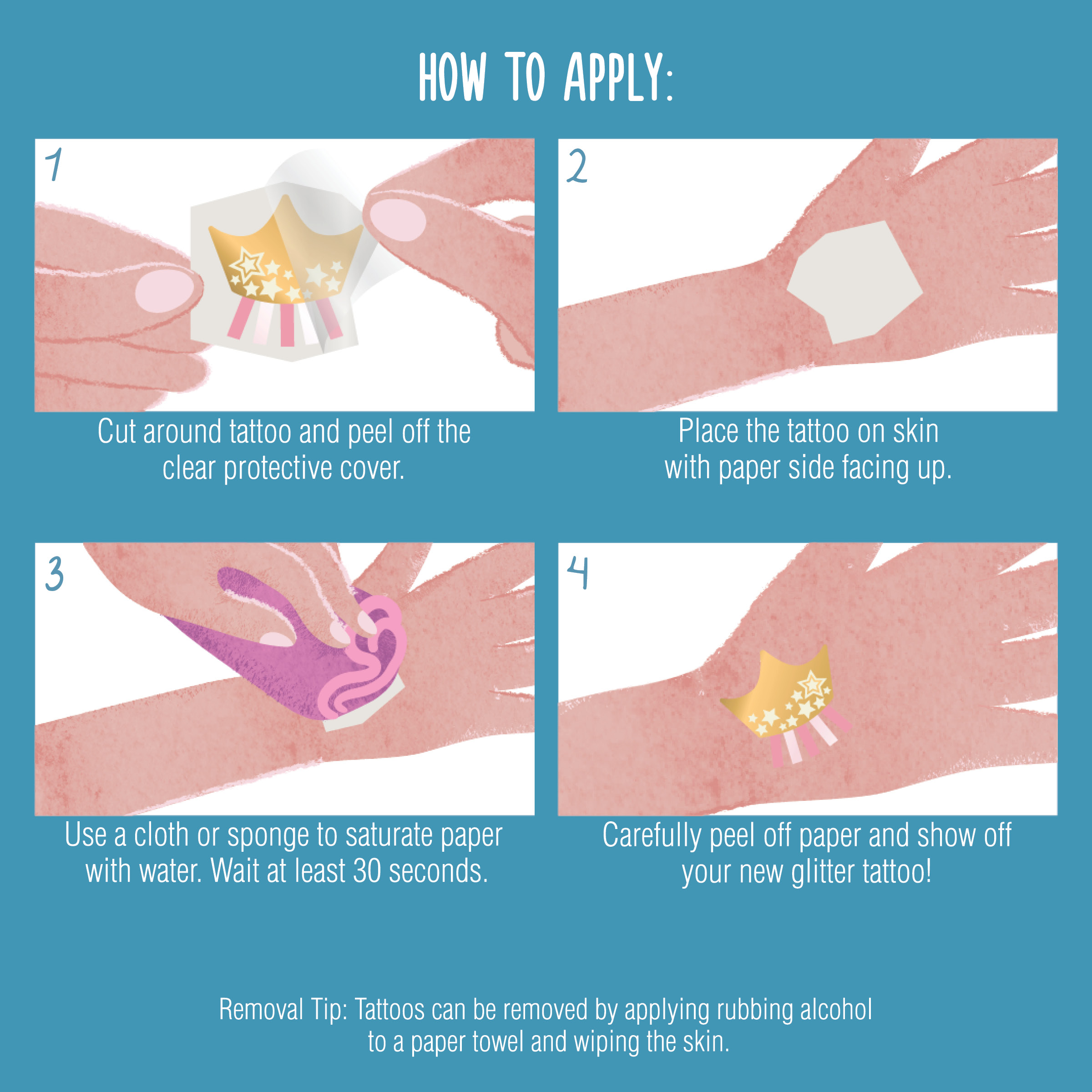 קעקועים זמניים- קשת בענן – תמונה 2